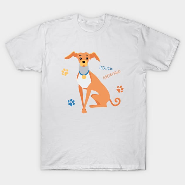 Dog Italian Greyhound T-Shirt by kavalenkava